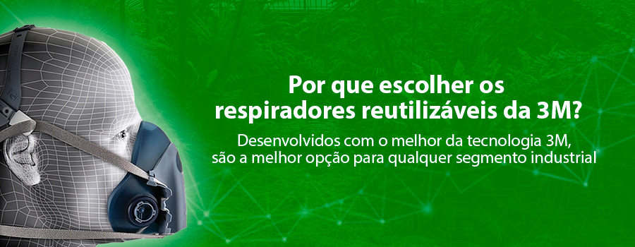 Por que escolher os respiradores reutilizáveis da 3M?